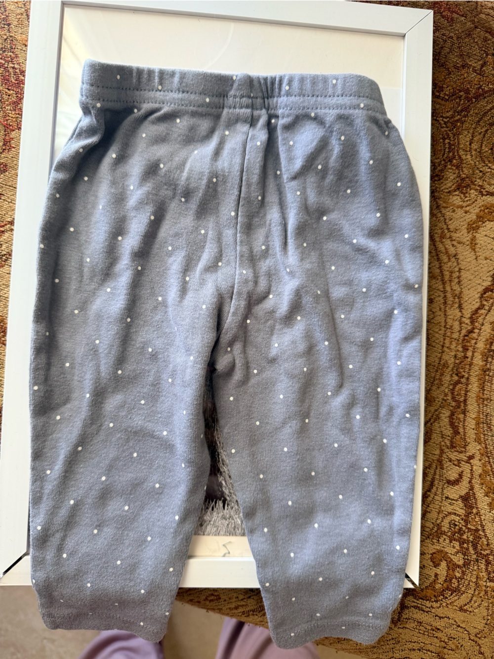 Carter's Gray Leggings with White Polka Dots